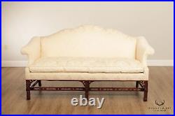 Henredon Historic Natchez Chippendale Style Mahogany Camelback Sofa