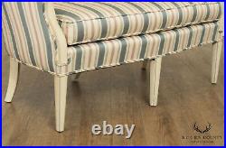 Hepplewhite Style Vintage Custom Painted, Upholstered Loveseat