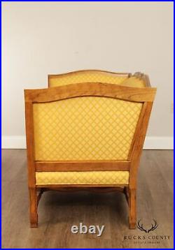 Hibriten Chair Vintage Pair French Louis XIII Style Loveseats, Settees