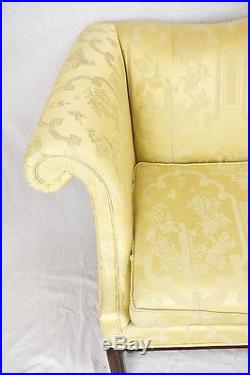 Hickory Chair Chinoiserie Chippendale Sofa Mahogany Frame Williamsburg Style