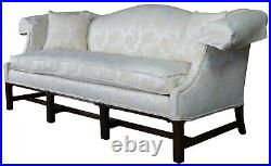 Hickory Chair Chippendale Mahogany Camelback Sofa Rolled Arm Pagoda Scene Couch