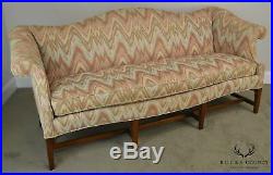 Hickory Chair Co. Vintage Flame Stitch Mahogany Hepplewhite Style Sofa