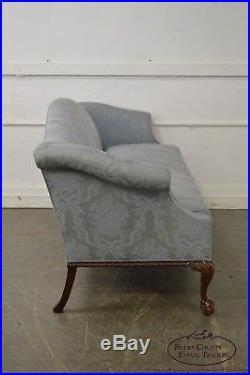 Hickory Chair Mahogany Ball & Claw Foot Chippendale Style Sofa