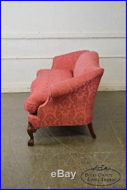 Hickory Chair Mahogany Chippendale Style Ball & Claw Foot Sofa