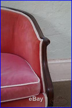 Hickory Chair Pair of Solid Mahogany Federal Style Settees