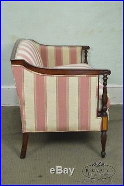 Hickory Chair Solid Mahogany Sheraton Style Loveseat