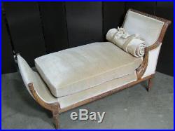 High End Empire Style Chaise by Meyer Gunther Martini Moss Green Mohair