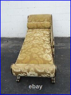 Hollywood Regency Extra Long Fainting Couch Chaise Lounge 2897