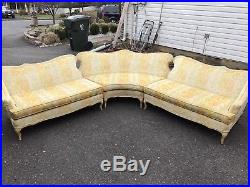 Hollywood Regency Vintage Tufted CURVED Sectional Sofa