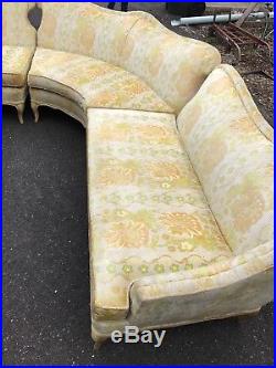 Hollywood Regency Vintage Tufted CURVED Sectional Sofa