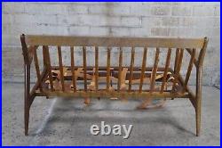 IB Kofod Larsen Selig Danish Mid Century Modern Walnut Sofa Settee Love Seat