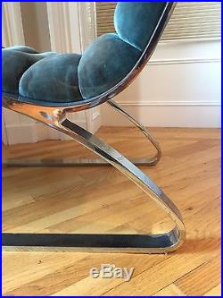 In Style Of Milo Baughman Chaise / Designer Chaise / Mid Century Modern Chaise