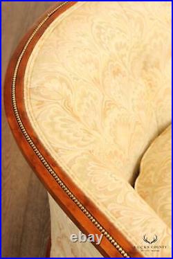 Italian Regency Style Mahogany Cabriole Sofa