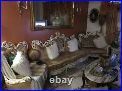 Italian Rococo Antique Couch/Sofa Set, 3 Piece Set