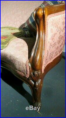 JOHN HENRY BELTER ANTIQUE ROCOCO VICTORIAN LAMINATED ROSEWOOD SETTEE 1860's