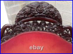 J. H. Belter Laminated Carved Fountain Elms 5 Piece Parlor Set