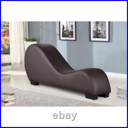 Kingway Furniture Kolar Faux Leather Yoga Chaise Lounge Chair, Relaxation