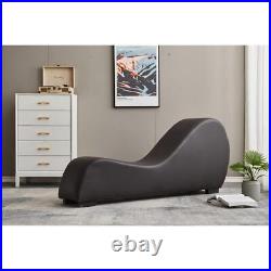 Kingway Furniture Kolar Faux Leather Yoga Chaise Lounge Chair, Relaxation