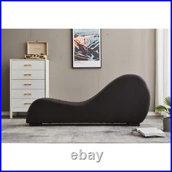 Kingway Furniture Kolar Faux Leather Yoga Chaise Lounge Chair, Relaxation