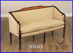 Kittinger Sheraton Style Carved Mahogany Inlaid Sofa