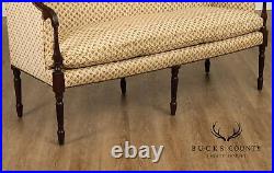 Kittinger Sheraton Style Carved Mahogany Inlaid Sofa