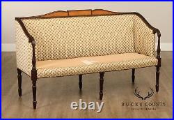 Kittinger Sheraton Style Carved Mahogany Inlaid Sofa