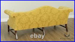 Kittinger Williamsburg Adaptation Mahogany Chippendale Style Camelback Sofa