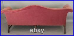 Kittinger Williamsburg Mahogany Chippendale Sofa Rose Velvet Fabric WA 1005