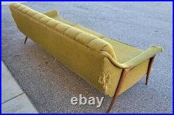 Kroehler Avant Green Mid Century Modern Sofa Couch MCM Walnut Danish 50s Vintage