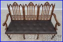 L59767EC BAKER Gothic Style Leather Seat Settee