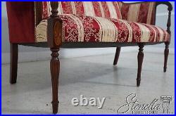 L62828EC SOUTHWOOD Inlaid Sheraton Mahogany Damask Loveseat