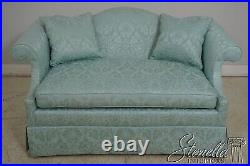 L65138EC Damask Upholstered Chippendale Style Loveseat