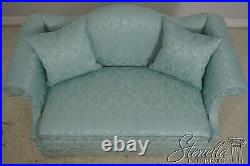 L65138EC Damask Upholstered Chippendale Style Loveseat