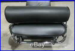 LE CORBUSIER LC4 BLACK LEATHER CHAISE LOUNGE CHAIR mid century modern