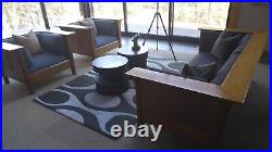 L, J & G Stickley Settee and Chairs GORGEOUS Semi Modern