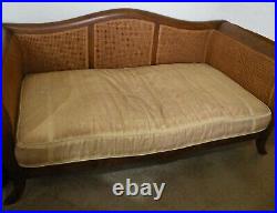 La 1 Week Sale Brenda Antin Custom Wood/cane/thai Silk Sleigh Daybed /sofa