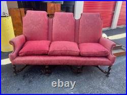 Large Antique English Love Seat Sofa