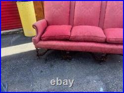 Large Antique English Love Seat Sofa