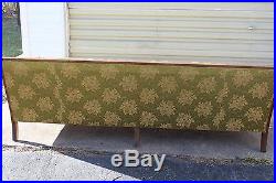 Large Mid Century green tufted couch