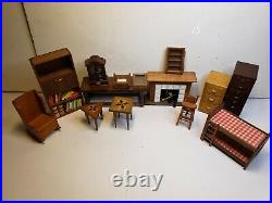 Large lot of all wood Dollhouse Furniture Shackman, B. S Co, Fantastic Merch