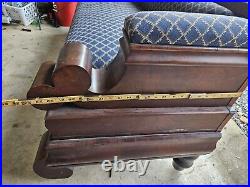 Late 1800s Antique Victorian Sofa Couch Fainting Couch Mahogany Must See