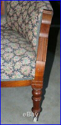 Late Victorian/Eastlake Style Parlor Set Settee and Two Chairs