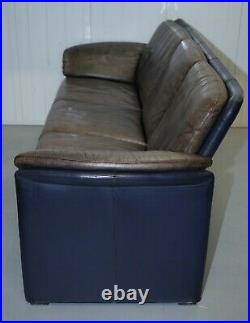 Leolux 3 Seat Leather Sofa & Armchair Bora Bora Range Design By Axel Enthoven