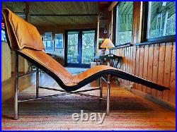 Liege Leder Vintage Daybed 60er Recamiere Danish Relaxliege Chaiselongue 70er
