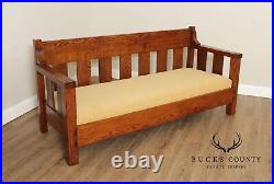 Lifetime Furniture Antique Mission Oak Sofa Settle