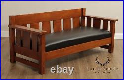 Lifetime Furniture Co. Antique Mission Oak aThree Seat Settee