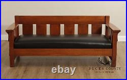 Lifetime Furniture Co. Antique Mission Oak aThree Seat Settee