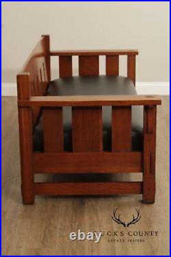 Lifetime Furniture Co. Antique Mission Oak aThree Seat Settee