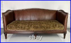 Lillian August, Belverdere leather sofa, 85 inches