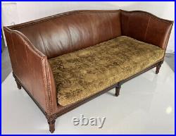 Lillian August, Belverdere leather sofa, 85 inches